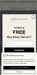 Beauty From Bees landing page
