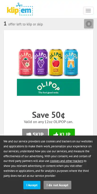 Olipop landing page