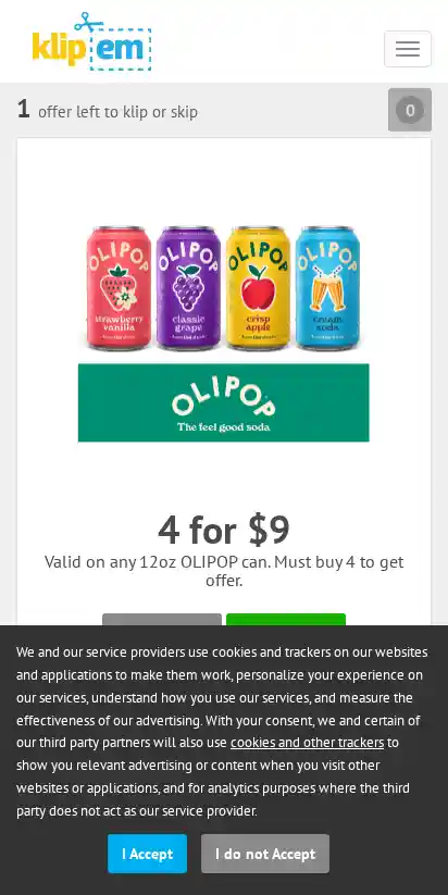Olipop landing page
