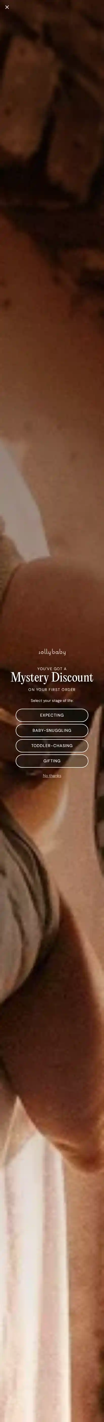 Solly Baby landing page