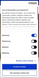harrys.com landing page
