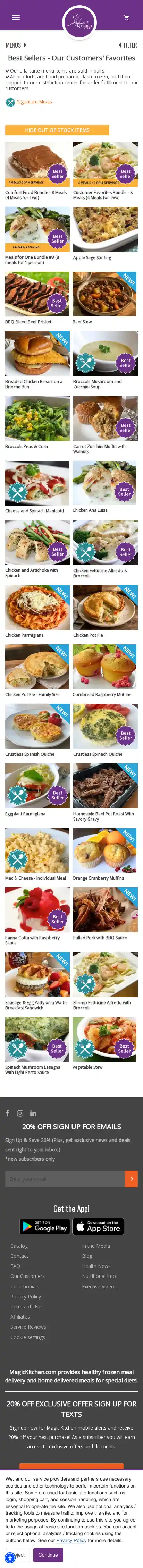 MagicKitchen.com landing page