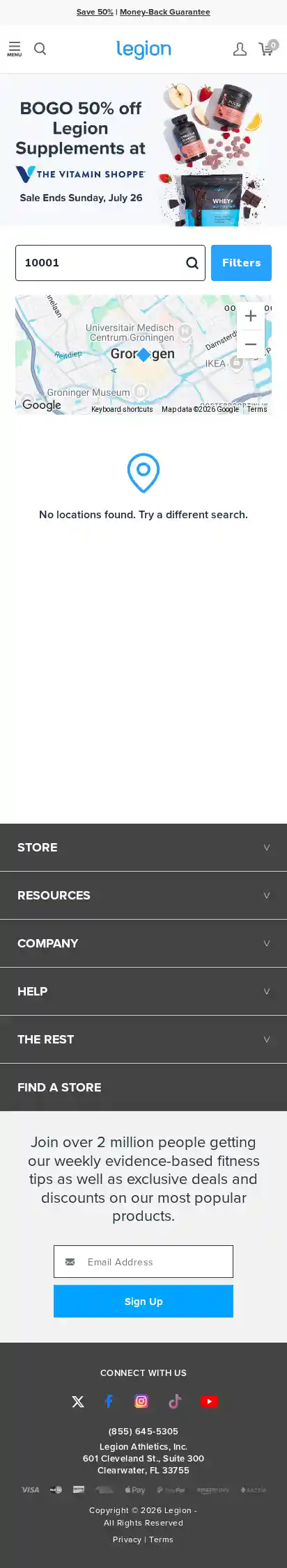 Legion landing page