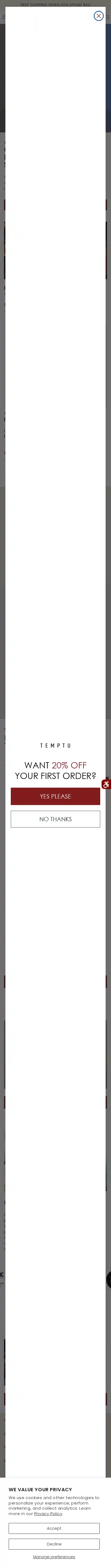 TEMPTU landing page