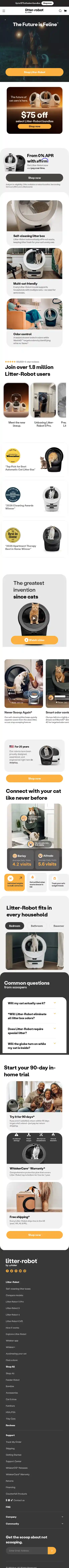 Litter-Robot by Whisker landing page
