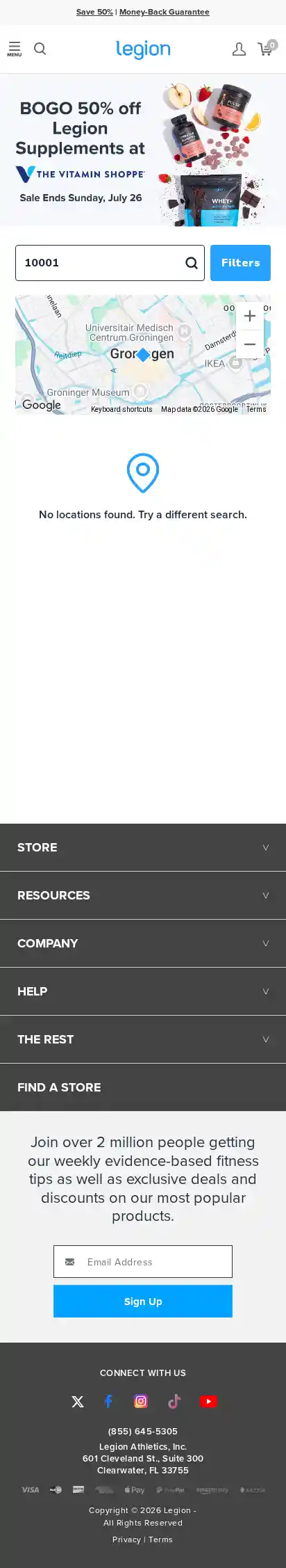 Legion landing page