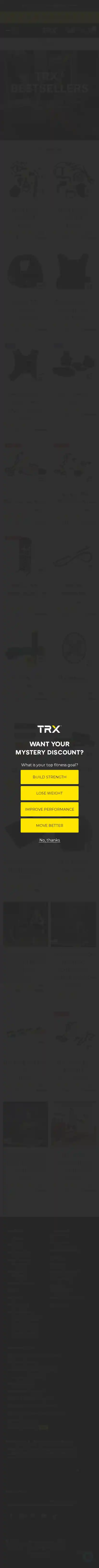TRX Training landing page
