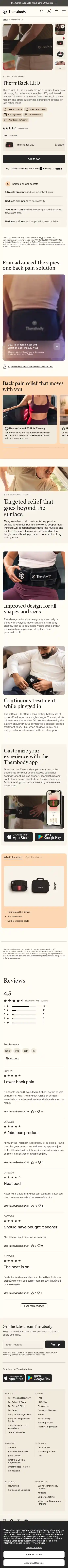 Therabody landing page