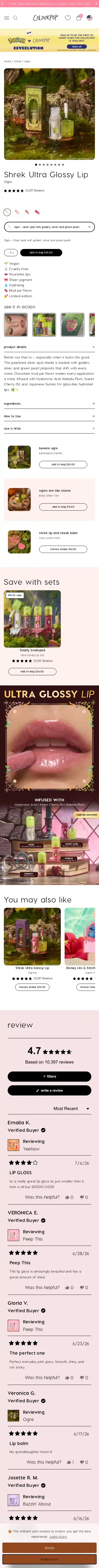 ColourPop landing page