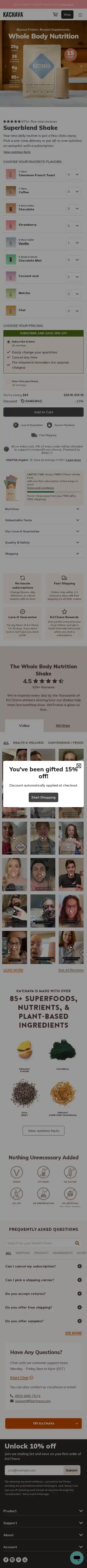 Ka'Chava landing page