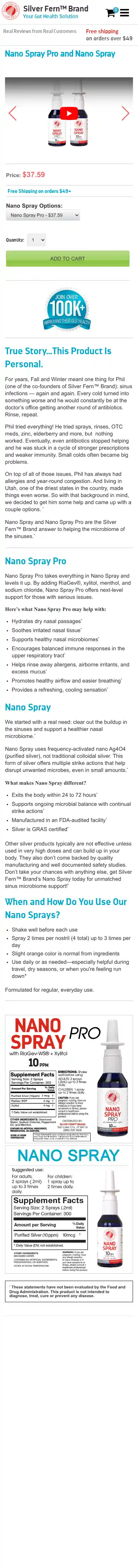 Silver Fern Brand landing page