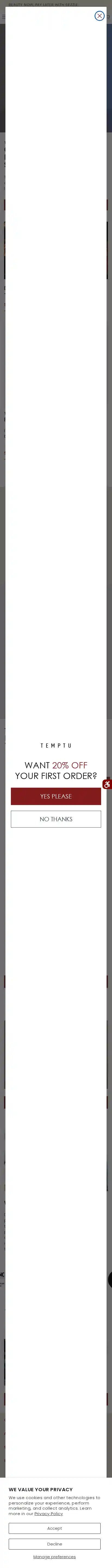 TEMPTU landing page
