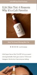 shop.iliabeauty.com landing page