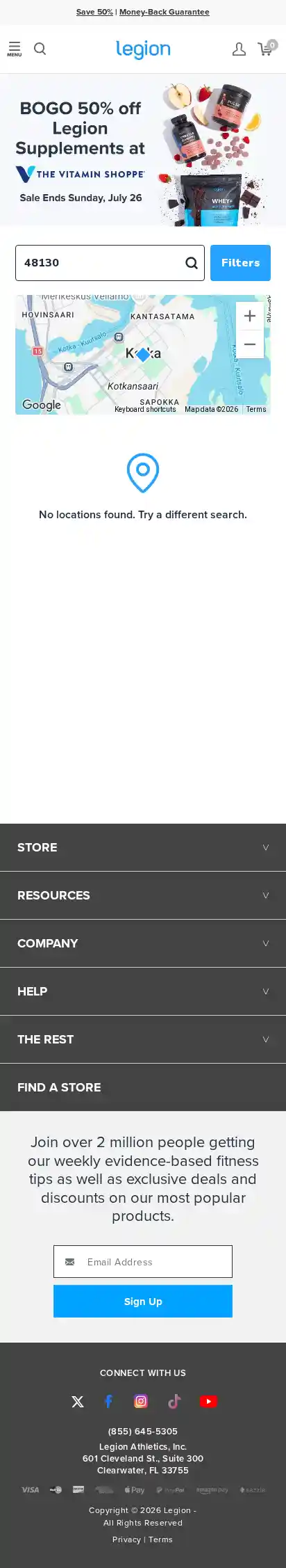 Legion landing page