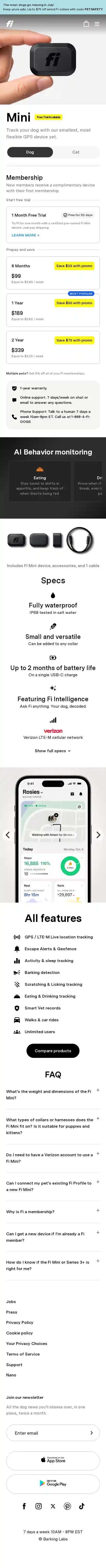 Fi landing page