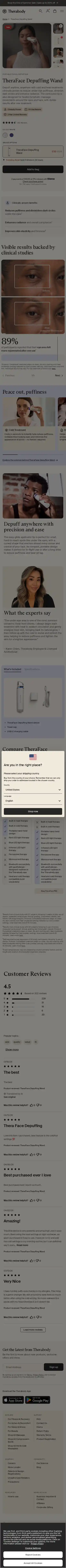 Therabody landing page