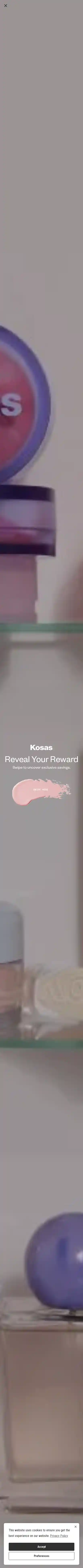 kosas.com landing page