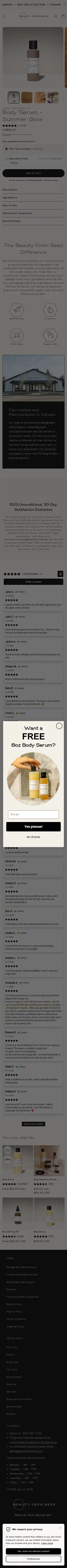 Beauty From Bees landing page