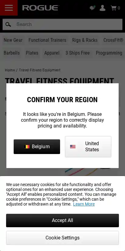 Rogue Fitness landing page