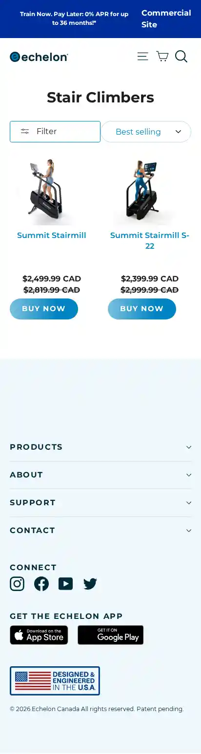 Echelon landing page