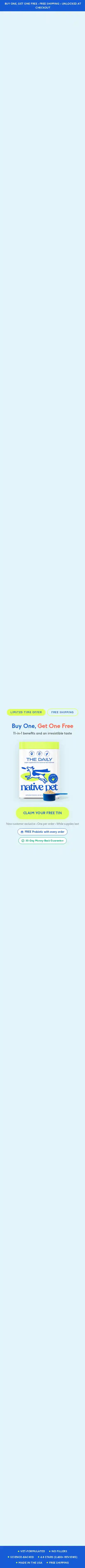 Native Pet landing page
