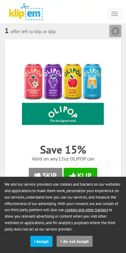 Olipop landing page