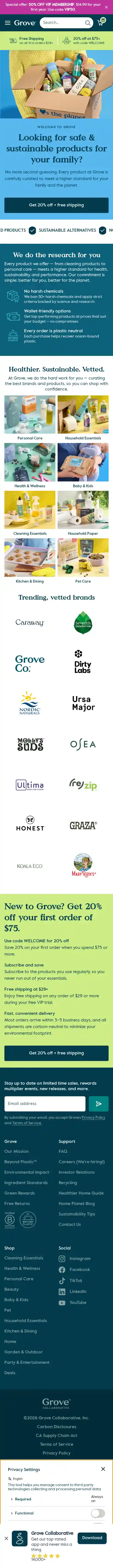 grove.co landing page