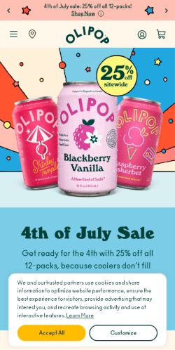 drinkolipop.com landing page