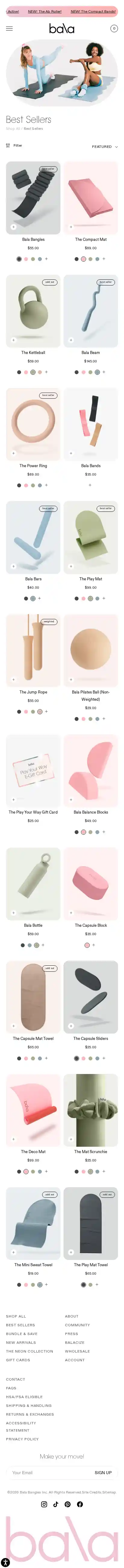 Bala landing page