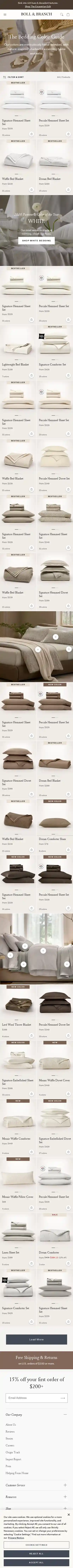 Boll & Branch landing page