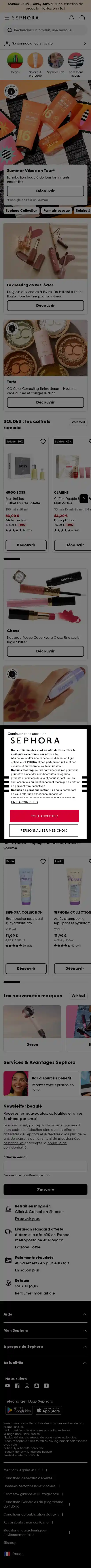Kosas landing page