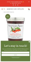 American Spoon landing page