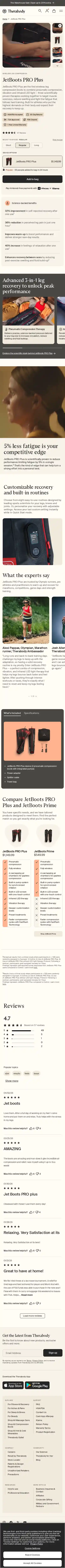 Therabody landing page