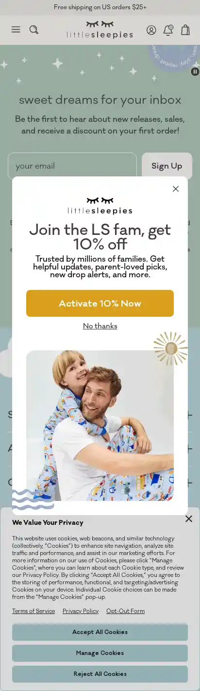 Little Sleepies landing page