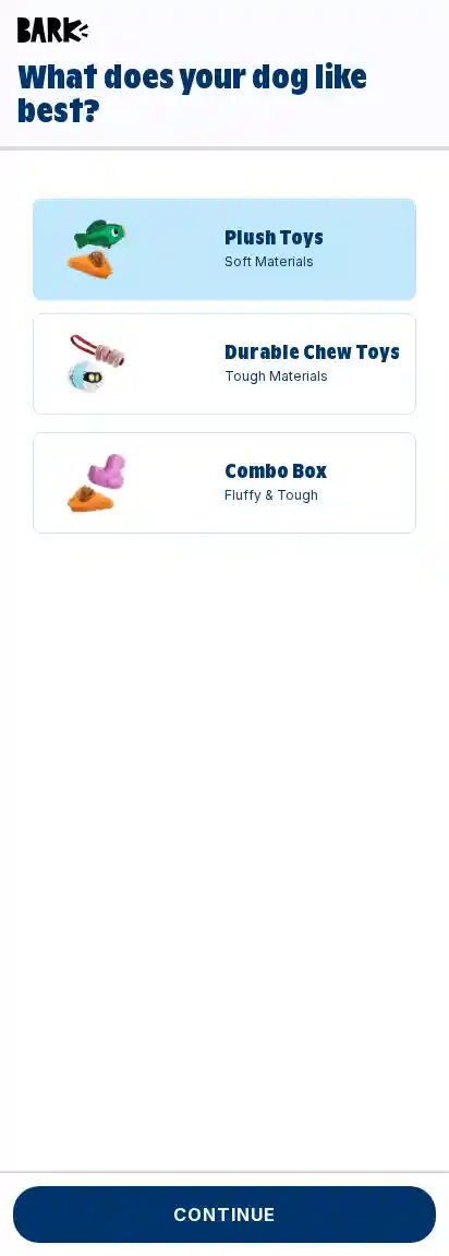 BarkBox landing page