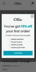 olliesmile.com landing page