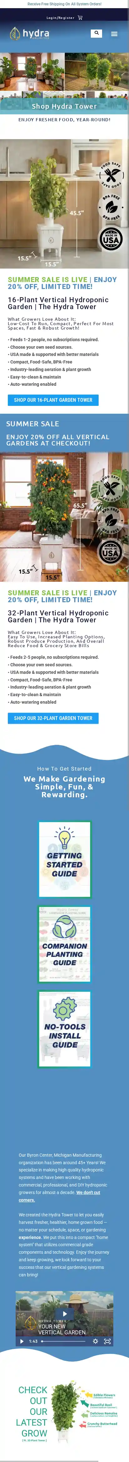 Hydra Unlimited landing page