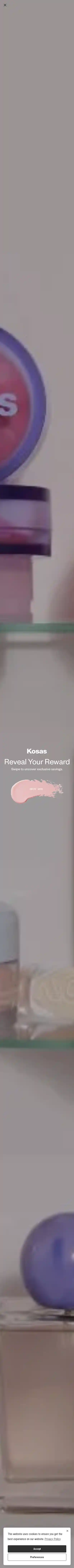 kosas.com landing page