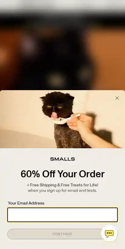 Smalls landing page