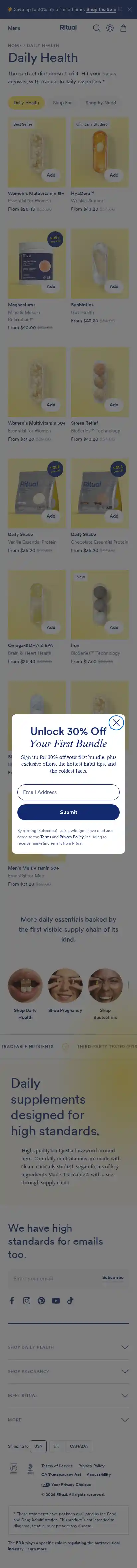ritual.com landing page