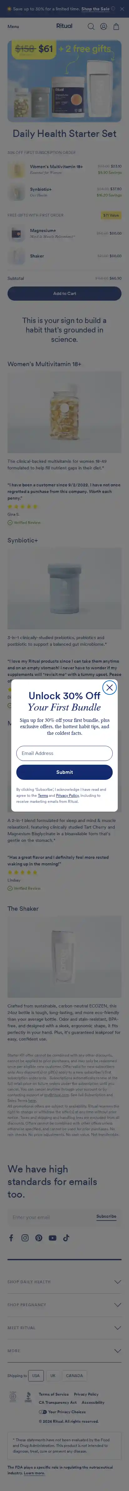 ritual.com landing page