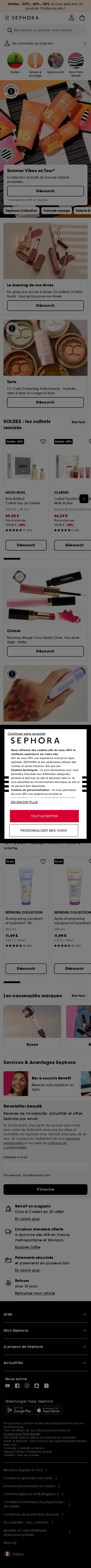 Kosas landing page