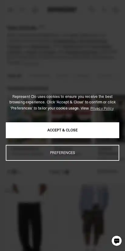 Represent Clo landing page