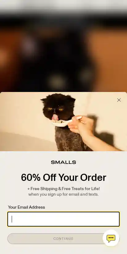 Smalls landing page