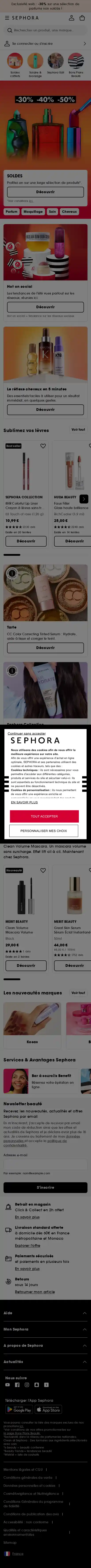 Tatcha landing page