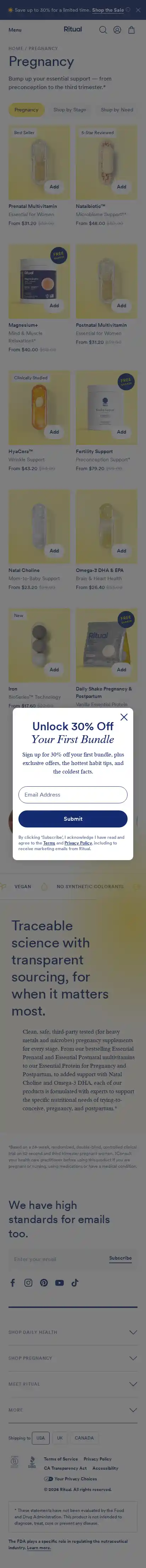 ritual.com landing page