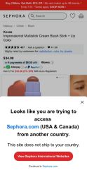 Kosas landing page