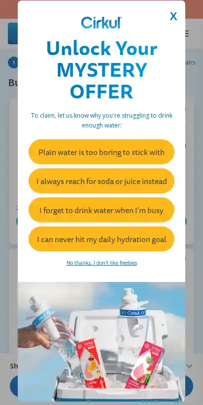 Cirkul landing page