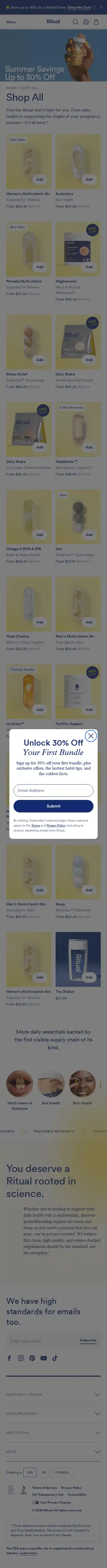 ritual.com landing page