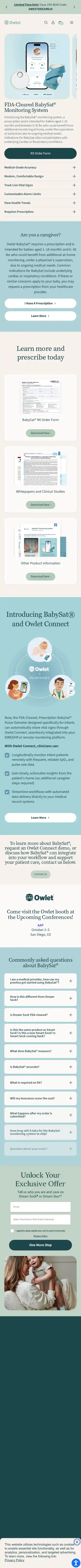 Owlet landing page